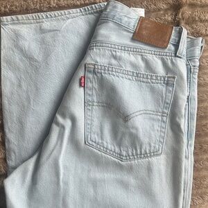 Women's Levi's  bag daddy jeans Light Blue Straight Jeans